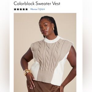 NWT Eloquii color block sweater vest